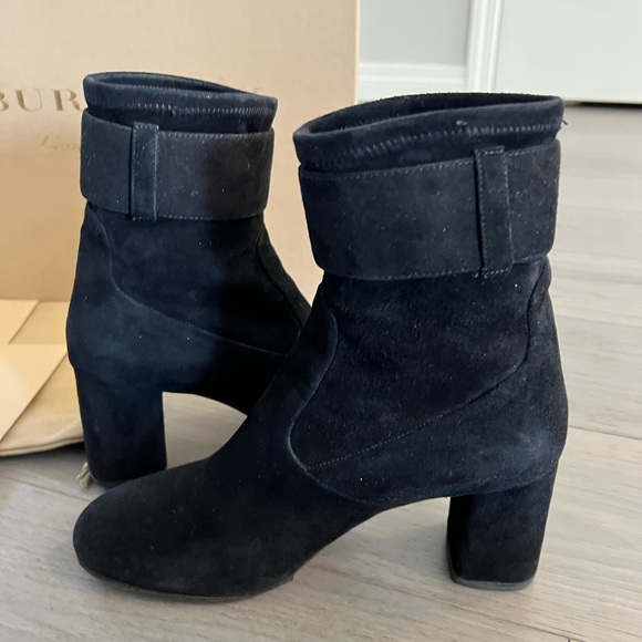 Burberry Trench Buckle Britannia 70 Suede Ankle Boots - Picture 7 of 13